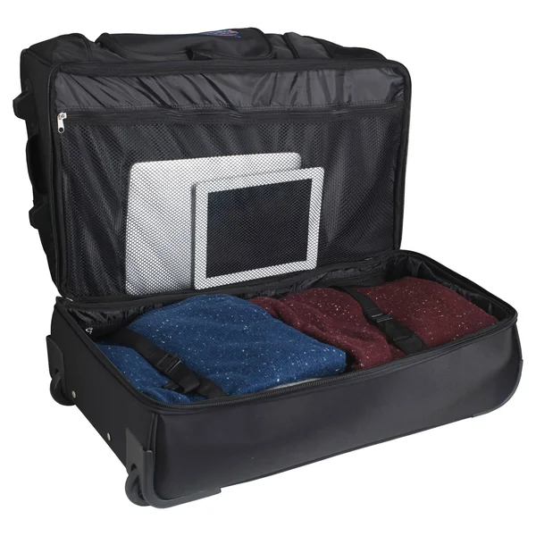 NCAA North Carolina Tar Heels Rolling Drop-Bottom Duffel Bag, 27-inches