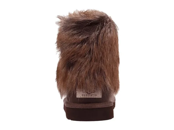 Ugg Kids Ellee Leather Boots Chocolate - Kids Unisex, Size: 2, Brown