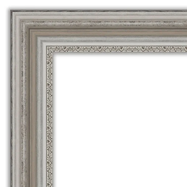 Amanti Art Medium Rectangle Antique Silver Classic Mirror (28.5 in. H x 43.5 in. W)