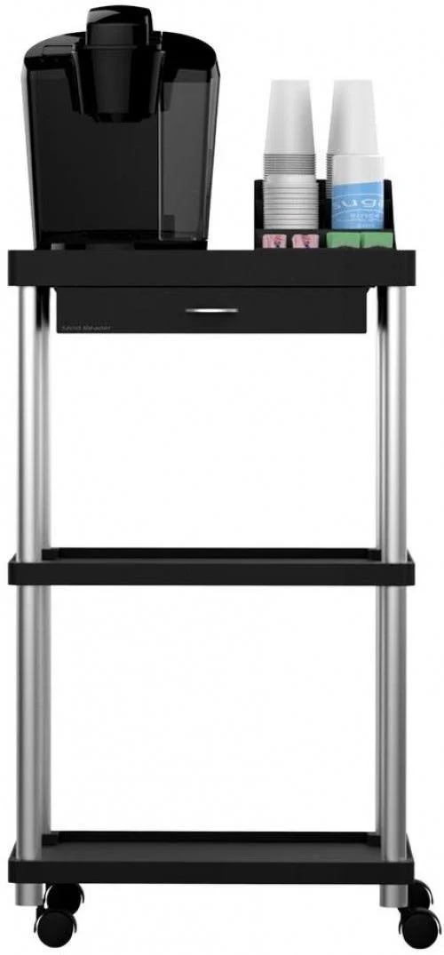 Mind Reader Valet - Trolley - 3 shelves - metal, high impact polystyrene (HIPS) - black