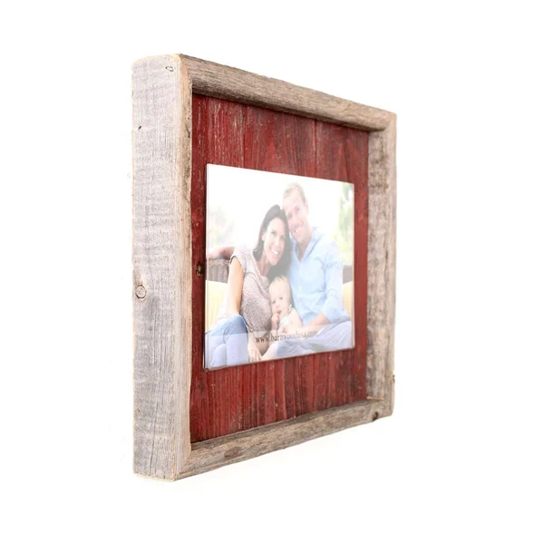 Rustic Farmhouse Plank Picture Frame - Rustic Red 8x10