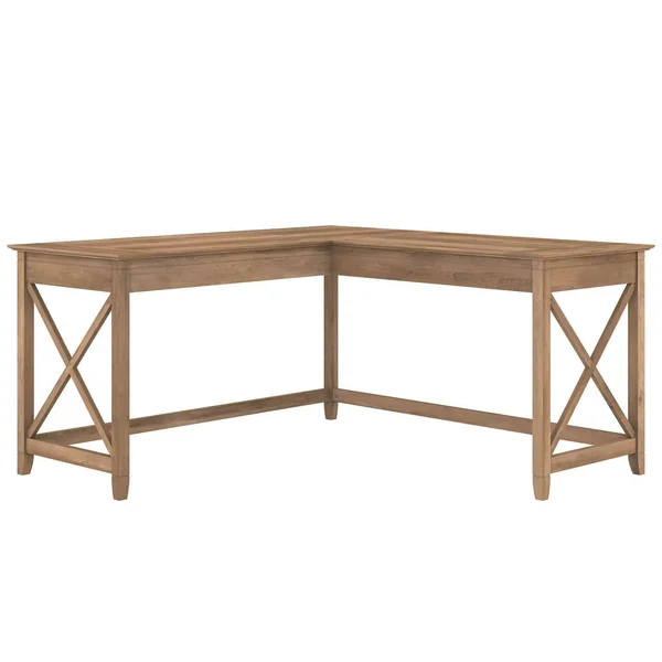 Bush Furniture Key West 60W L Shaped Desk, Reclaimed Pine