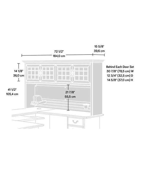 Sauder Heritage Hill Hutch - Classic Cherry
