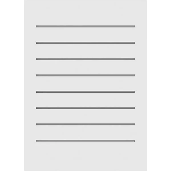 Ekena Millwork GVPVE12X3602SF 12x22W x 36x22H Vertical Surface Mount PVC Gable Vent: Functional - w/ 2x22W x 1-1/2x22P Brickmould