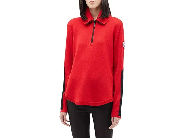 Canada Goose Fairhaven ¼ Zip Sweater (Women, Red, XS)