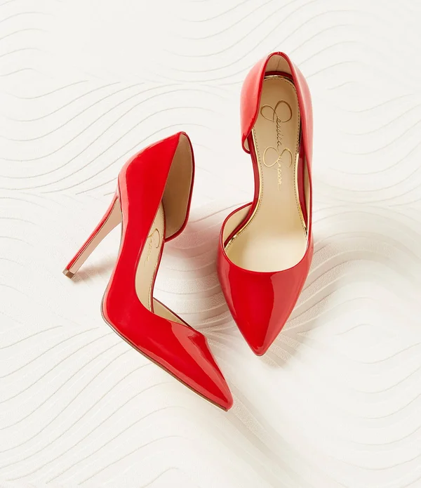 Jessica Simpson Prizma Patent D&Orsay Pumps - 8.5M