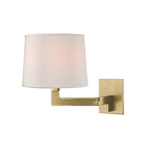 Hudson Valley 5941-AGB Aged Brass Fairport 1 Light Wall Sconce