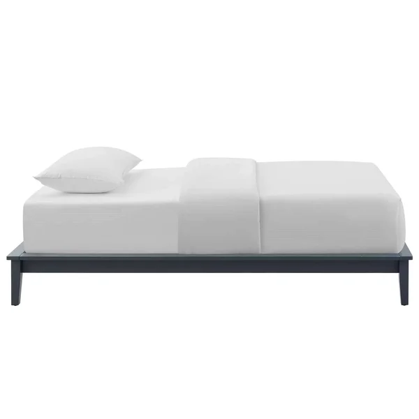 Modway Lodge King Wood Platform Bed Frame, White