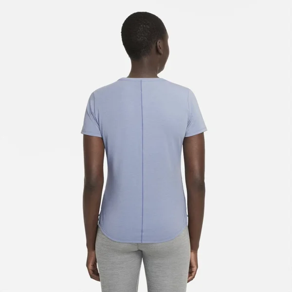 Women's Nike Dri-Fit One Luxe Short Sleeve Top - Ashen Slate/Reflective Silver - Medium