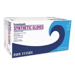 Boardwalk Powder-Free Synthetic Vinyl Gloves - Small, Cream, 4 mil, 1000/Carton
