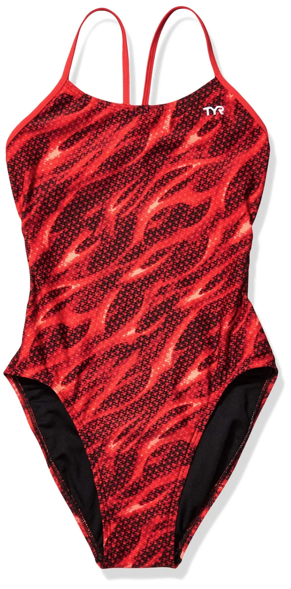 TYR Crea7a Women's Reaper Cutoutfit Swimsuit - Red, 30