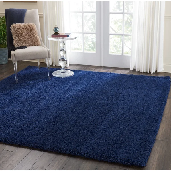 Nourison Malibu Shag MSG01 Area Rug, Slate, 7&10x22 Round