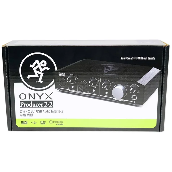 Mackie Onyx Producer 2-2 2-in x 2-out USB Audio Interface with MIDI - Black