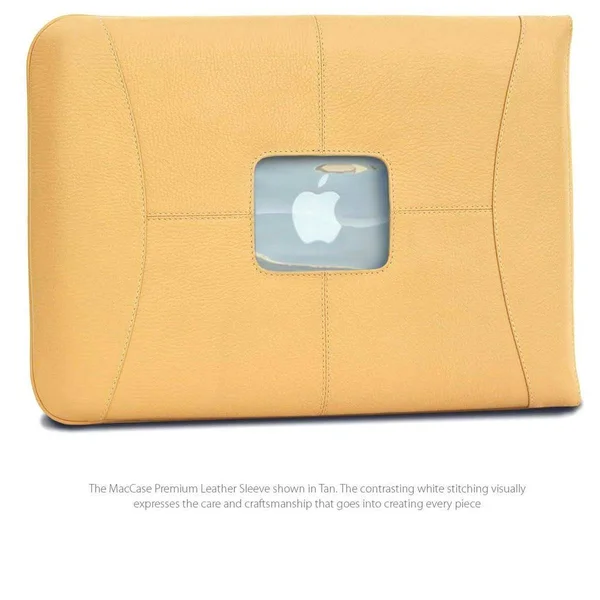 MacCase Premium Leather 11 MacBook Air Sleeve -Tan
