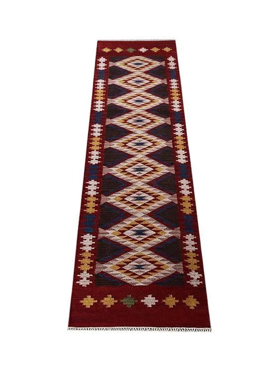 Rugsotic Carpets Hand Woven Flat Weave Kilim Woolen 5&x8& Area Rug Contemporary Multi D00138