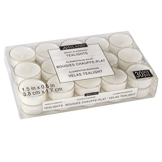 12 ct S: 30 Ct. (360 Total) White Tealights Value ct by Ashland Basic Elements - Michaels