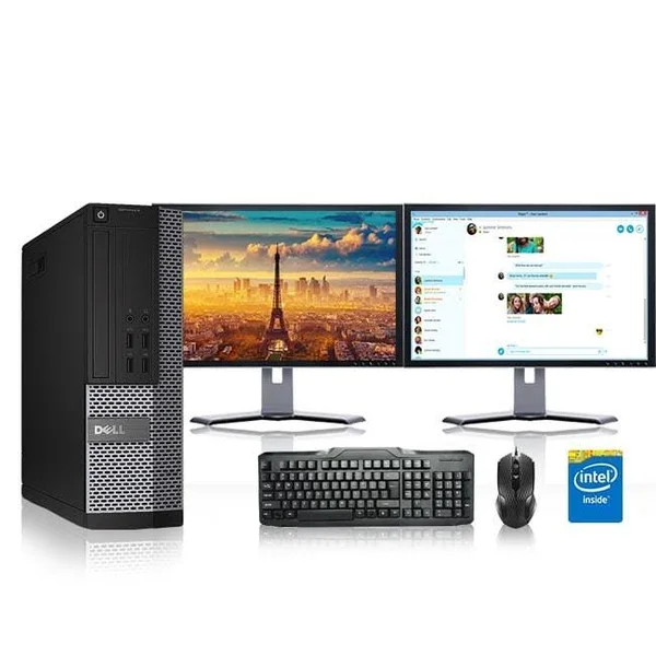 Refurbished - Dell Optiplex Desktop Computer 2.8 GHz Core i7 Tower PC - 8GB, 160GB Hdd, Windows 10 x64, 20x22 Dual Monitor, USB