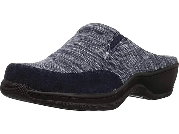 SoftWalk Women's Alcon Clog - Size: 6.5, Dark Navy Textile
