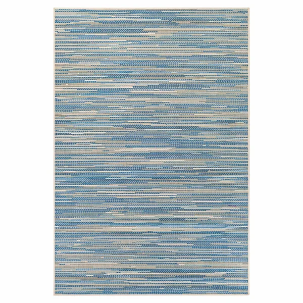 Couristan Monaco Alassio Sand/Azure/Turquoise Area Rug - 5&3x22 x 7&6x22