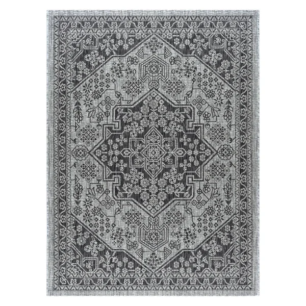 Tayse Veranda Vnd14 Indoor, Outdoor Area Rug Black, Size: 9 x 12 ft.