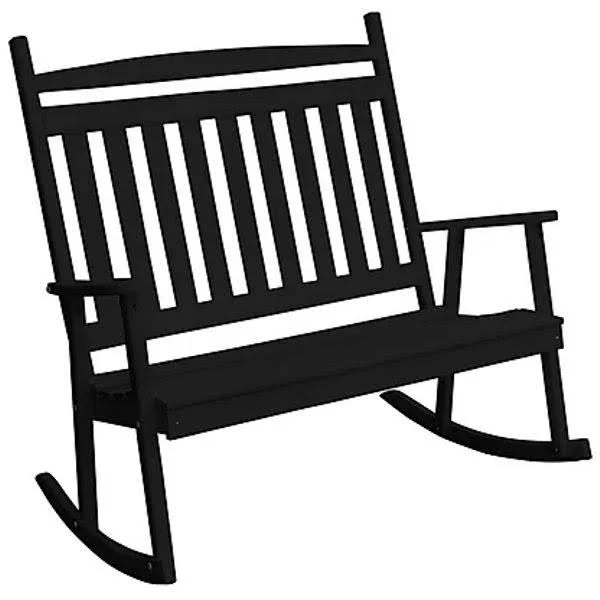 Yellow Pine Double Classic Porch ROCKER, Size: 3.5, Red