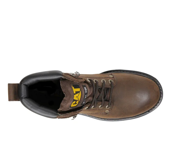 Caterpillar Second Shift Steel Toe Work Boot, Men's, Brown, Size 7.5, Boots