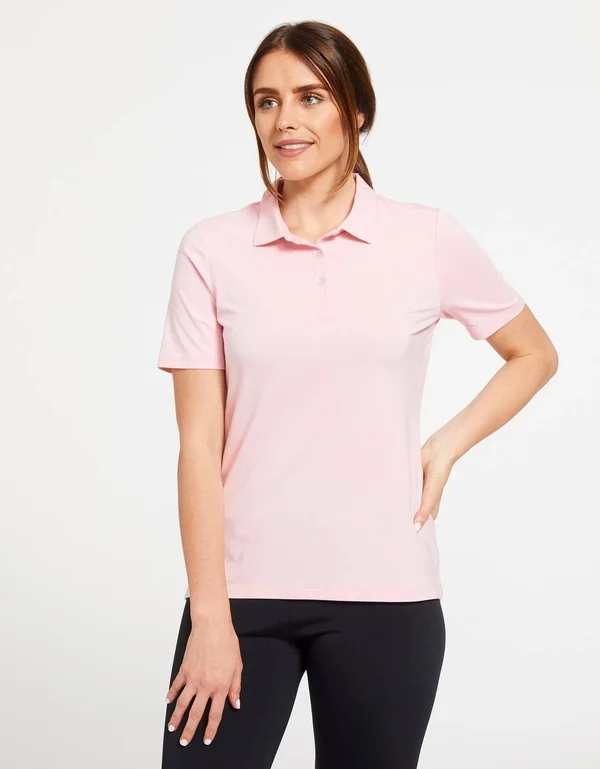 UPF 50+ Sun Protective Polo Shirt for Women - Sensitive Fabric Black