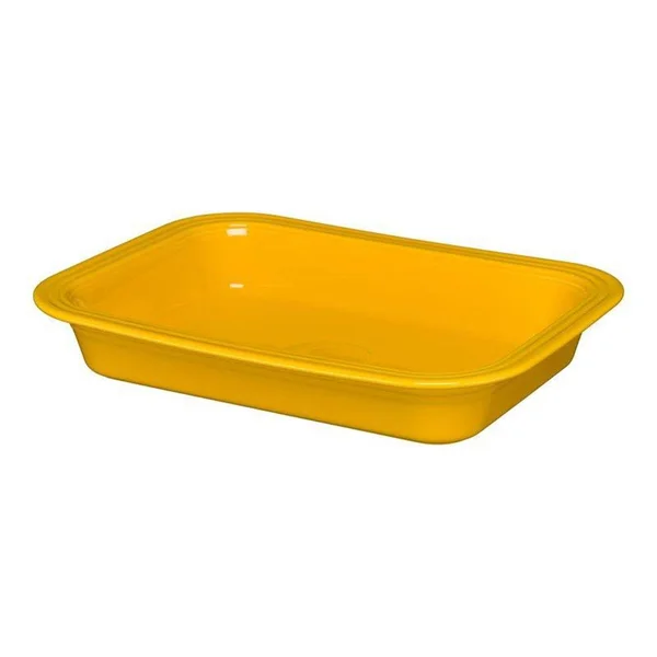 Fiesta 14.5in Rectangular Baker, Yellow