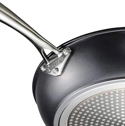 Kyocera 8in & 12in Ceramic Coated Nonstick 2 Piece Fry Pan Set, Black