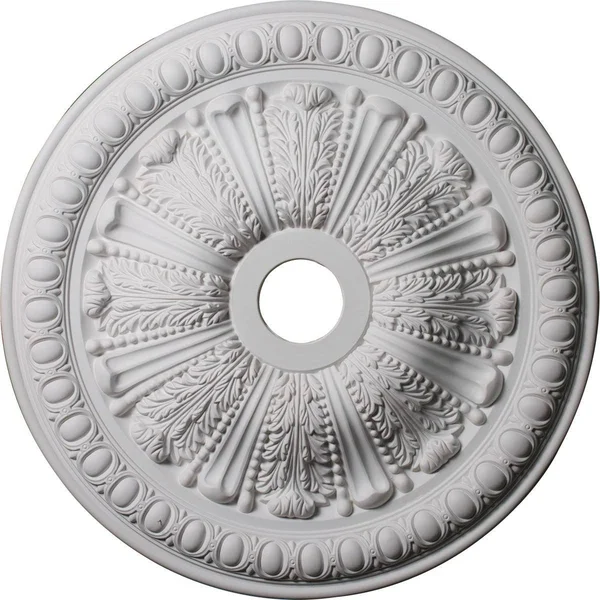 27 7/8x22OD x 3 7/8x22ID x 2 1/2x22P Tomango Egg & Dart Ceiling Medallion (Ultra Pure White Crackle)