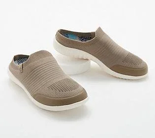 Spenco Orthotic Blissful Slide Memory Foam Slip Ons, Size 6 Medium, Light Taupe