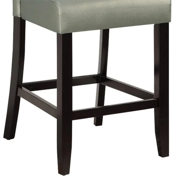 Wood & Polyurethane High Chair Gray Set of 2