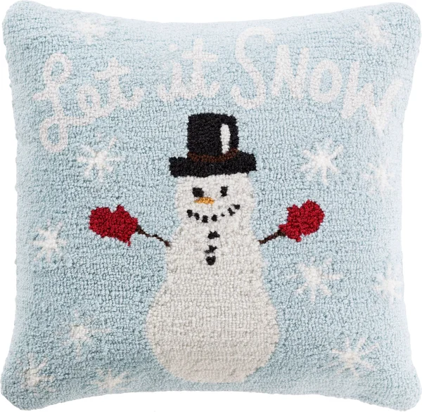 Surya Winter Snowman Decorative Throw Pillow Poly