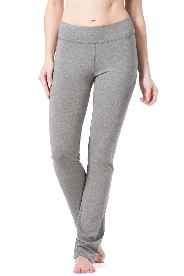 Women's Straight Leg Yoga Pants with Back Pockets - Fishers Finery