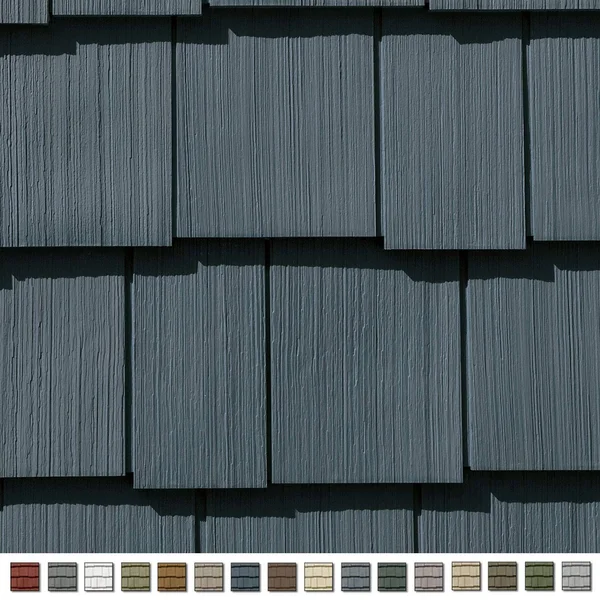 CertainTeed Cedar Impressions Double 7in. Staggered Perfection Shingle Siding (1/2 Square) Pacific Blue