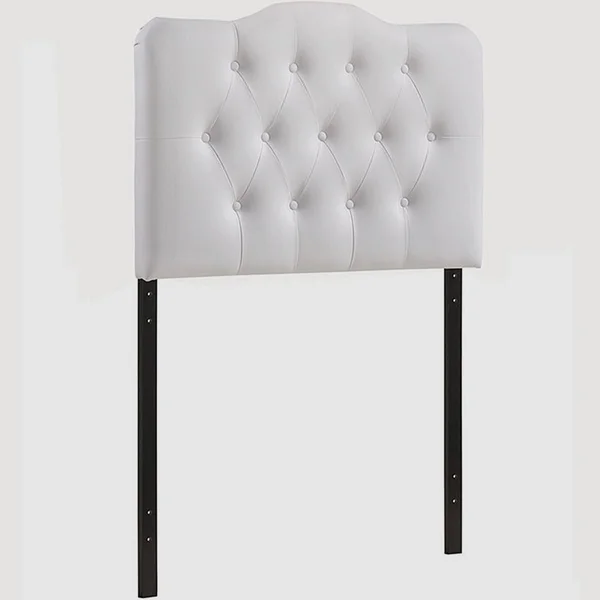 BSD National Supplies Rovna White Upholstered Tufted Twin Size Headboard