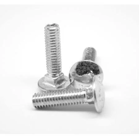 3/8 inch-16 x 4 inch (FT) Coarse Thread Grade 5 Carriage Bolt Medium Carbon Steel Zinc Plated Pk 300