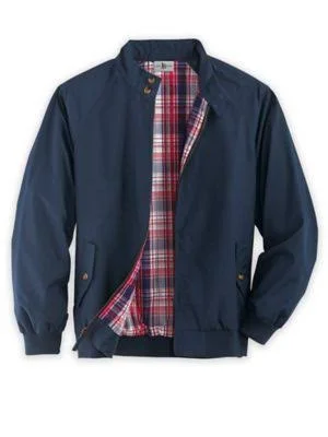 John Blair Men's Poplin Jacket, Navy Blue 2XL