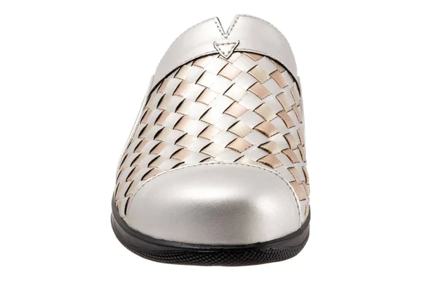 Women's Softwalk &San Marcos& Woven Clog - Size 7.5 W - Metallic