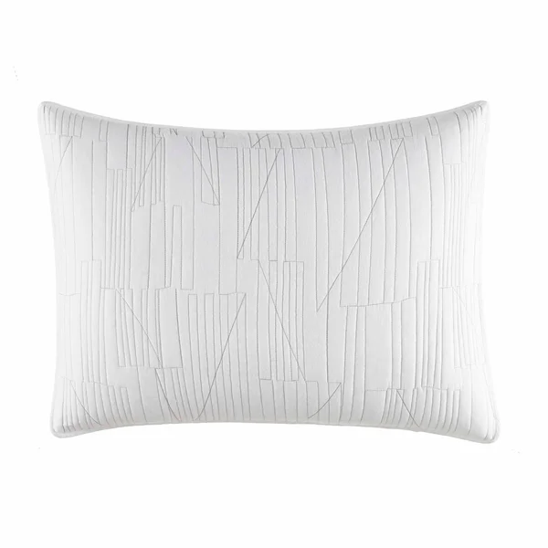 City Scene Tally King Quilt Set - White