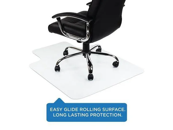 Mount-It! Clear Chair Mat for Carpet - Studded Office Chair Floor Protector, Use in Home or Office, 47? x 35.5?