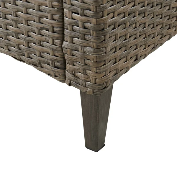 Crosley Rockport Outdoor Wicker Coffee Table Brown