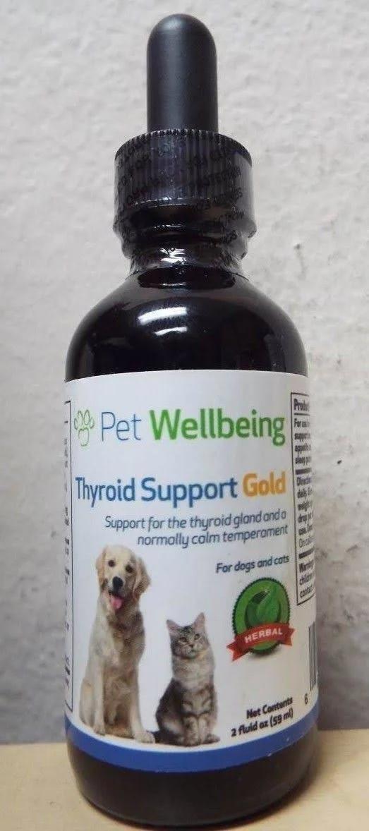 Pet Wellbeing - Thyroid Support Gold for Cats - Natural Support for Feline