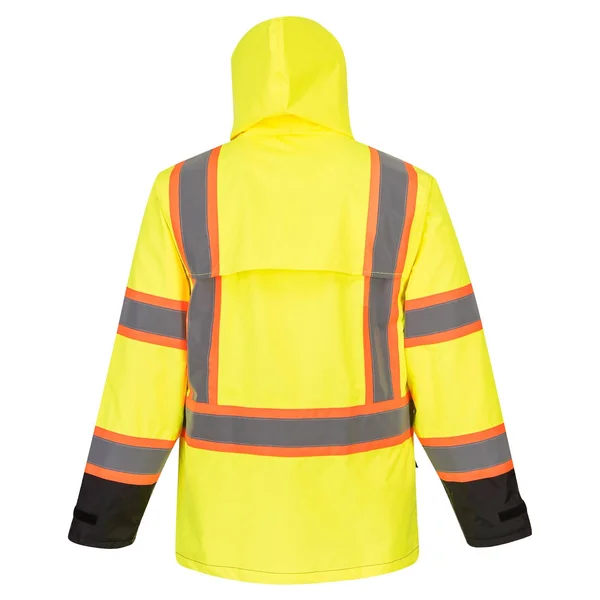 Portwest US361 Hi-Vis Contrast Tape Jacket - Yellow/Black, 3XL
