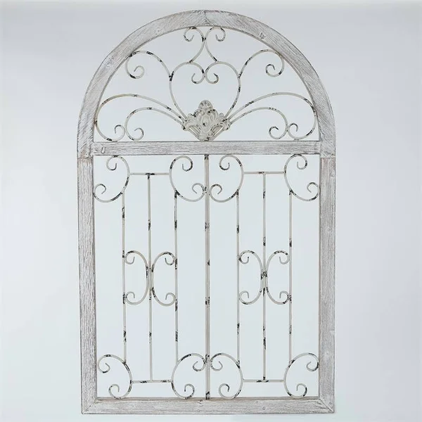 Luxen Home Metal Window Scroll Wall Decor