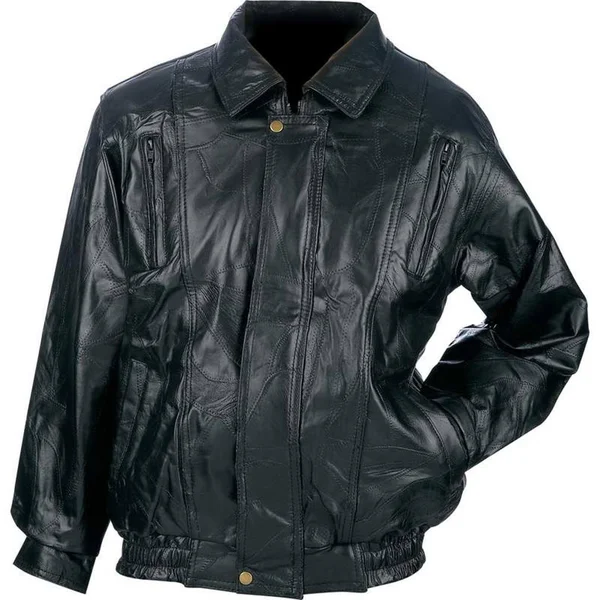 Maxam Brand Italian Mosaic Design Genuine Top Grain Lambskin Leather Jacket