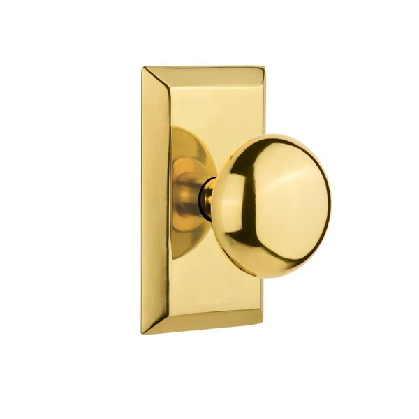 Nostalgic Warehouse 713335 Studio Plate Privacy New York Door Knob - Polished Brass