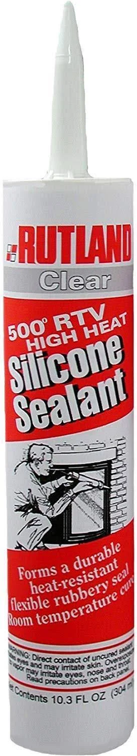 Rutland Products 76C 500-Degree RTV High Heat Silicone Seal - 10.3-Ounce Clear