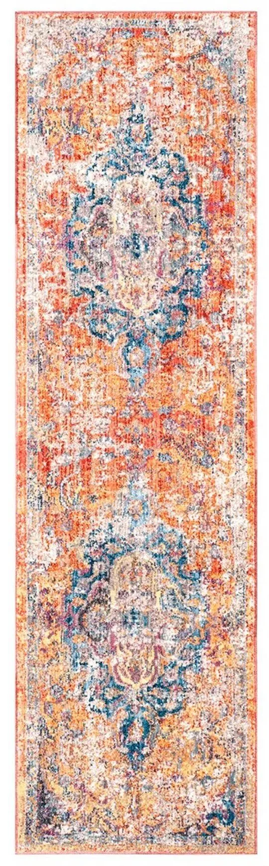 Safavieh 2&-3x22 x 12& Bristol BTL350S Blue - Orange Rug