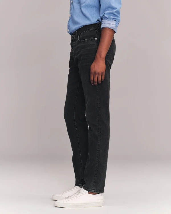 Men's Skinny Jeans in Washed Black, Size 38 x 34, Abercrombie & Fitch